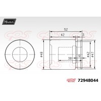 72948044 MAXTECH Поршень корпус скоби гальма
