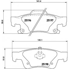 MDB3165 MINTEX КомплеК т гальмівних колодок, дискове гальмо