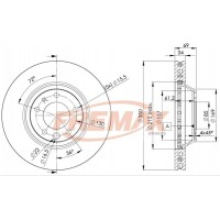 BD3324 FREMAX BRAKE DISC HIGH CARBON, RIGHT