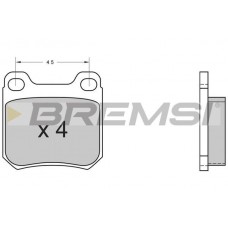 BP2368 BREMSI Комплект гальмівних колодок дисковий гальм