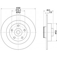 8DD 355 123-401 HELLA Гальмівний диск