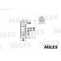 GA10001 MILES Шарнирный комплект, Привідний вал