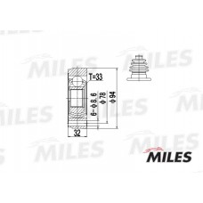 GA10001 MILES Шарнирный комплект, Привідний вал