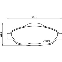 MDB2950 MINTEX Комплект гальмівних колодок дисковий гальм