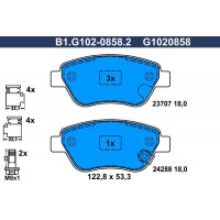B1.G102-0858.2 GALFER Комплект гальмівних колодок дисковий гальм