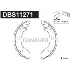 DBS11271 DANAHER Комплект гальмівних колодок
