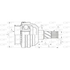 CVJ5405.20 OPEN PARTS Шарнирный комплект, Привідний вал