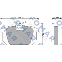 FO 493881 FOMAR Friction Комплект гальмівних колодок дисковий гальм