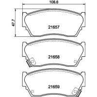 8DB 355 027-151 HELLA КомплеК т гальмівних колодок, дискове гальмо