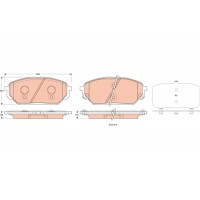 GDB3527 TRW Комплект гальмівних колодок дисковий гальм