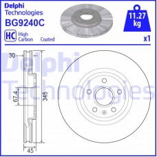 BG9240C DELPHI Гальмівний диск