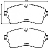 8DB 355 039-281 HELLA Комплект гальмівних колодок дисковий гальм