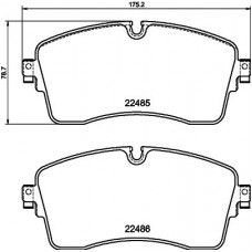 8DB 355 039-281 HELLA Комплект гальмівних колодок дисковий гальм