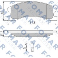 FO 937581 FOMAR Friction Комплект гальмівних колодок дисковий гальм