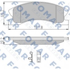 FO 937581 FOMAR Friction Комплект гальмівних колодок дисковий гальм