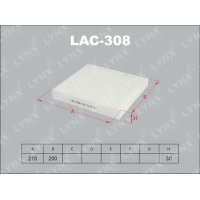 LAC-308 LYNXauto Фільтр повітря у внутрішньому просторі