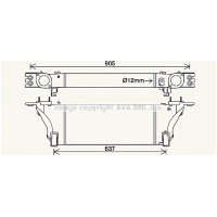 DN4455 AVA QUALITY COOLING Интеркулер