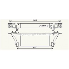 DN4455 AVA QUALITY COOLING Интеркулер