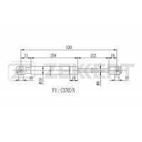 GF-2111 ZEKKERT Газова пружина кришка багажника