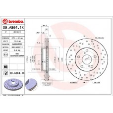 09.A864.1X BREMBO Гальмівний диск