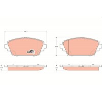 GDB3227 TRW Комплект гальмівних колодок дисковий гальм
