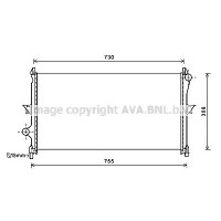 CN2278 AVA QUALITY COOLING Радіатор охолодження двигуна