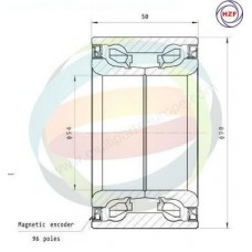 70-140026 MULTIPARTS Комплект підшипника ступиці колеса