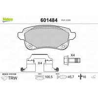 601484 VALEO Комплект гальмівних колодок дисковий гальм