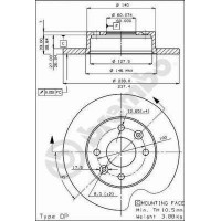 08.4284.10 BREMBO Гальмівний диск