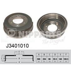 J3401010 NIPPARTS Гальмівний барабан