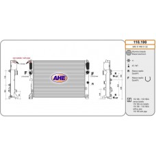 118.190 AHE Радіатор охолодження двигуна