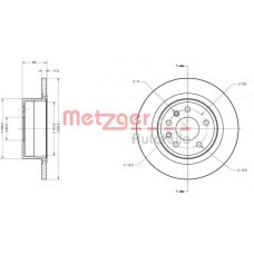 6110369 METZGER Гальмівний диск