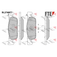 BL2760C1 FTE КомплеК т гальмівних колодок, дискове гальмо