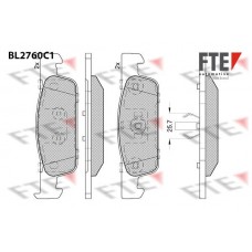 BL2760C1 FTE КомплеК т гальмівних колодок, дискове гальмо