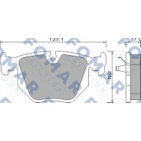 FO 661481 FOMAR Friction Комплект гальмівних колодок дисковий гальм