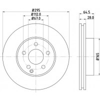 8DD 355 114-201 HELLA PAGID Гальмівний диск