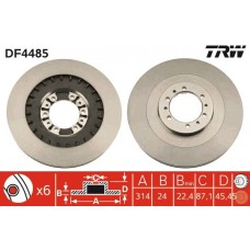 DF4485 TRW Гальмівний диск