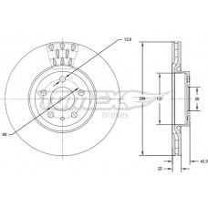 TX 71-39 TOMEX Brakes Гальмівний диск
