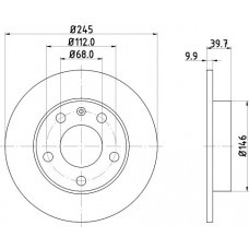 8DD 355 107-541 HELLA Гальмівний диск