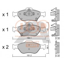 704-17004P IAP QUALITY PARTS Комплект гальмівних колодок дисковий гальм