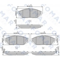 FO 242281 FOMAR Friction Комплект гальмівних колодок дисковий гальм