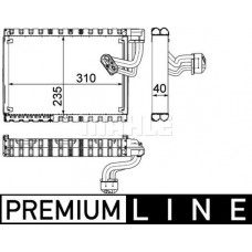 AE 89 000P MAHLE Випарник кондиціонера