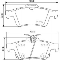 8DB 355 037-661 HELLA PAGID Комплект гальмівних колодок дисковий гальм