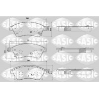 6216215 SASIC Комплект гальмівних колодок дисковий гальм