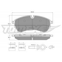 TX 18-58 TOMEX Brakes Комплект гальмівних колодок дисковий гальм