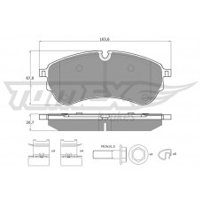 TX 18-58 TOMEX Brakes Комплект гальмівних колодок дисковий гальм