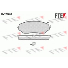 BL1918A1 FTE КомплеК т гальмівних колодок, дискове гальмо