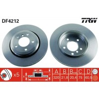 DF4212 TRW Гальмівний диск