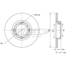 TX 70-33 TOMEX Brakes Гальмівний диск