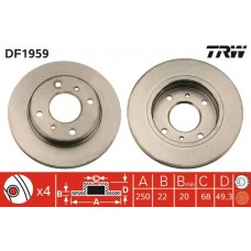DF1959 TRW Гальмівний диск